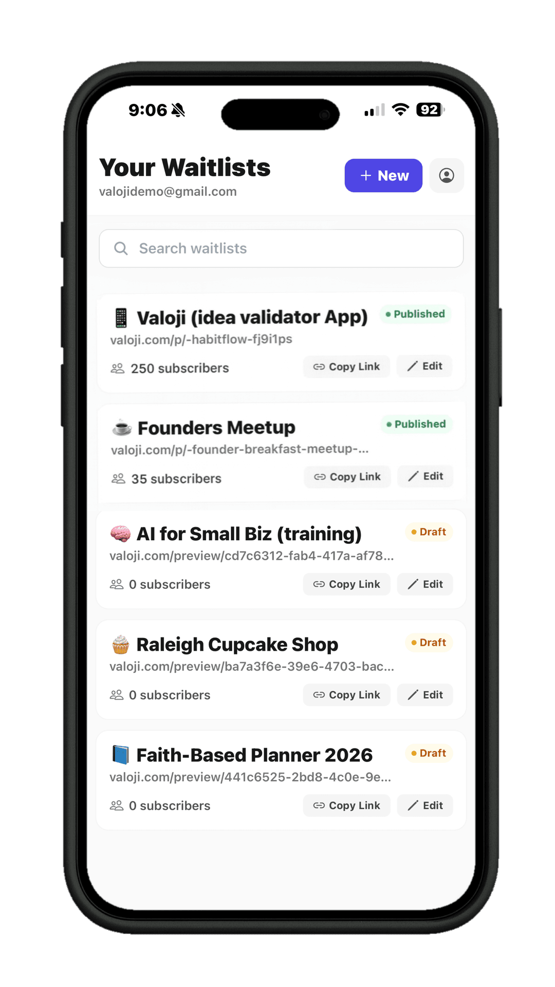Valoji app preview